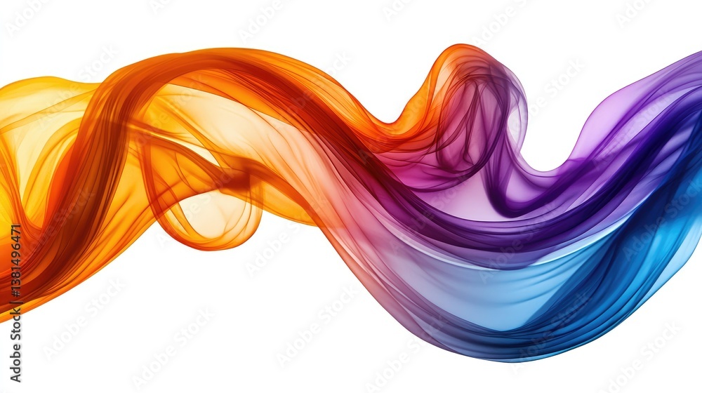 Aufkleber abstract colorful fabric swirls design flowing waves background image