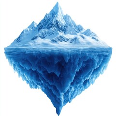 Obraz premium Majestic Iceberg A Stunning View of a Glacial Mountain Peak Partially Submerged in Ocean Water