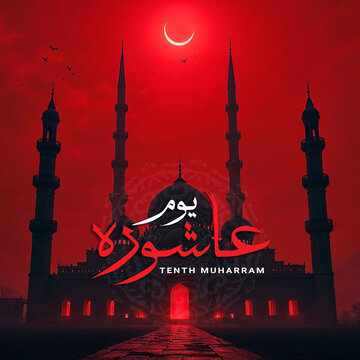 youm e ashura , islamic event muharram template and poster design 
