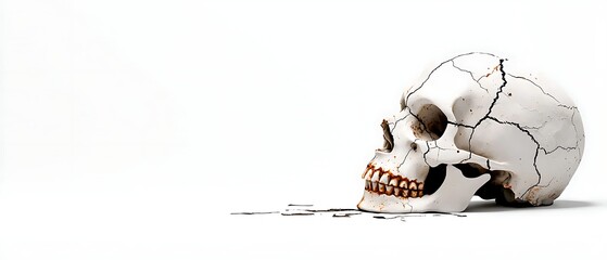 Skull on White Background