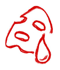 Cosmetics Mask Icon Beauty Cosmetics Related Icon Crayon Chalk Drawing Vector