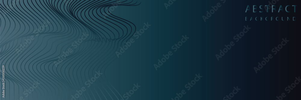Poster abstract waving particle technology background design. abstract wave moving dots flow particles, hi-