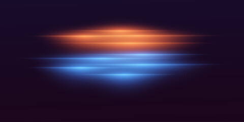 Speed ​​stripes, glitter effect. Neon speed lines and fast wind. Glow effect, powerful energy.Vector.EPS 10.