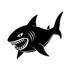 Goblin Shark Black Vector Silhouette Design

