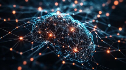 Abstract visualization of neural connections.