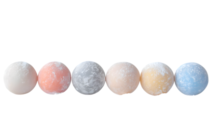Colorful Spheres with Textured Surfaces A Collection of Pastel and Earthy Tones for Design Ar