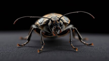 Triatomine bug with exceptional detail background