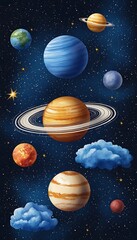 Solar System Planets Illustration