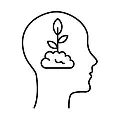 Vector icon for Better Learning. Open book with arrows and a brain, symbolizing fast learning, knowledge transfer, and effective education methods.