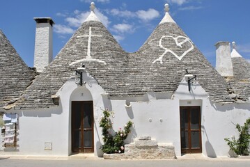 Traditional Trulli house in Puglia Italy.