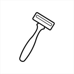  One Line Drawing of a Shaving Razor Modern Vector Design