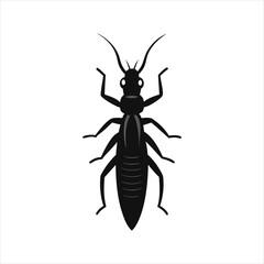 Termite Bug Silhouette Logo and Icon Vector