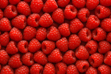Background with fresh red raspberries