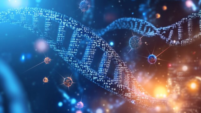 Abstract representation of DNA molecules.