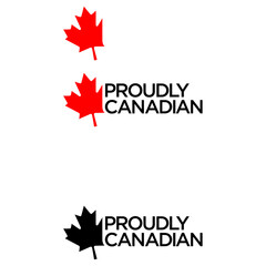 Proudly Canadian - Decal Sign Badge Graphic