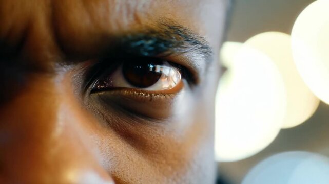 This man is in a tense situation during a discussion, he holds back his emotions and looks at his interlocutor