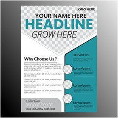 Business flyer template with photo Learning and growing company business flyer template  Business flyer template with photo