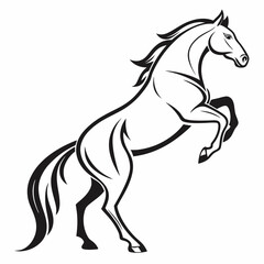 horse silhouette icon vector