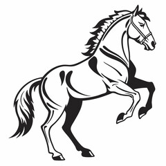 Obraz premium horse silhouette icon vector