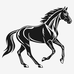 horse silhouette icon vector