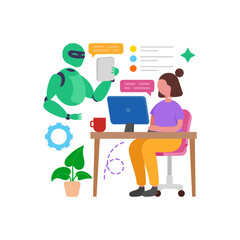 Advanced Machine Intelligence Systems Vector Illustration