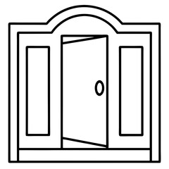  "Creative office door symbol designs in generative AI, vector, and linocut styles for print."