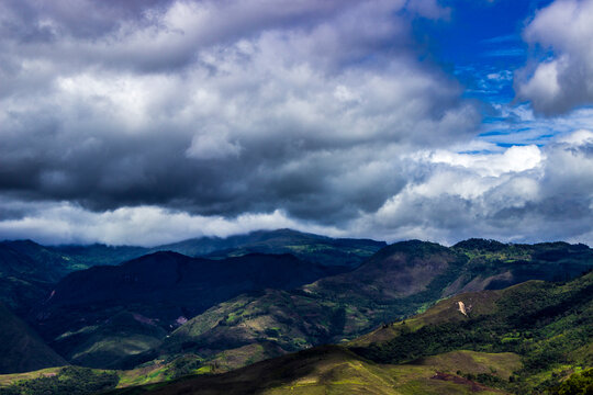 clouds over the mountains