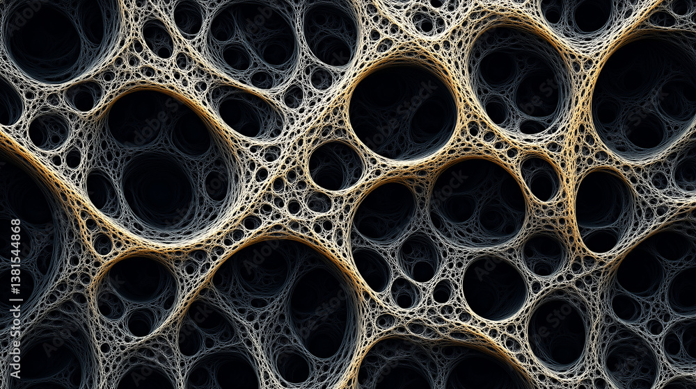 Poster organic alien tissue weaving a complex network of interconnected cells