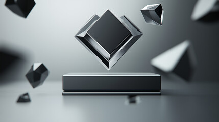 astarte.ai: Shattered Apex | Floating Metallic Pyramid Explosion