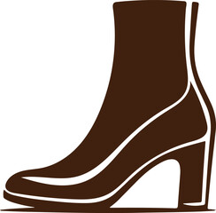 elegant high heels vector, women&rsquo;s heeled shoes silhouette, fashionable pumps vector