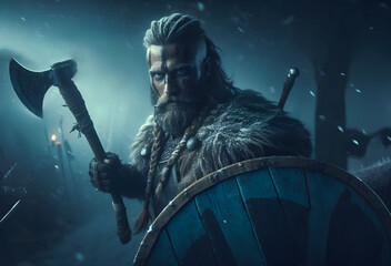 viking preparing for war