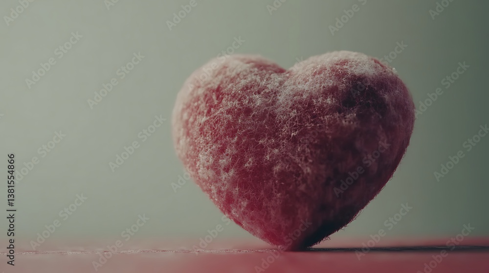 Aufkleber a close up view of a single heart shape object