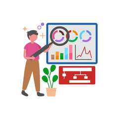 Market Position Assessment Vector Illustration