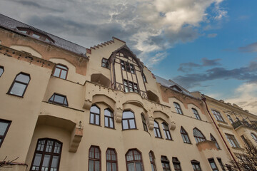 Architecture in downtown of Chernivtsi, Ukraine.