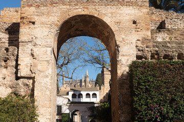 Siviglia - Andalusia - Spagna. Veduta della Cattedrale e della Torre della Giralda