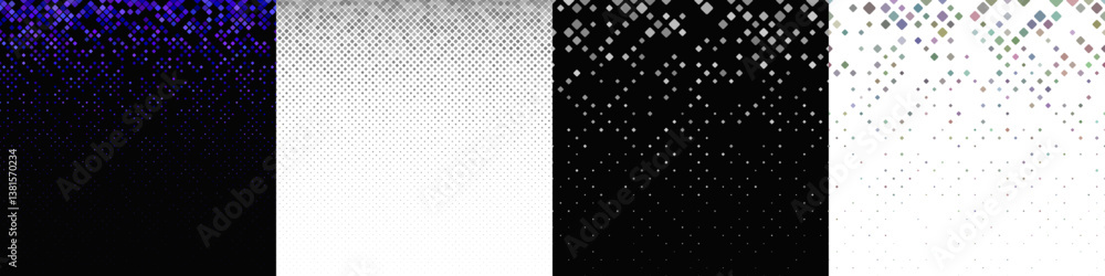 Poster abstract diagonal square pattern collection
