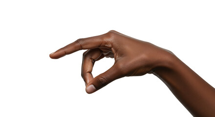 Hand Pointing Gesture of Dark Skin for Advertisement or Visual Communication