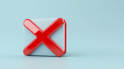 Obraz premium 3d mail red cross x