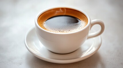 Fototapeta premium A steaming cup of coffee