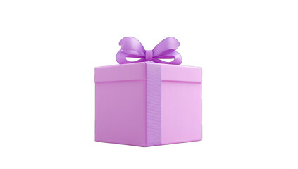 Obraz premium a simple elegant pink gift box adorned with a matching ribbon si