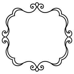 "Ornate Wedding Frame - Generative AI Vector Art, Line Art, and Linocut Design for Print"