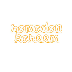 Ramadan Kareem Typography Design on a Transparent Background