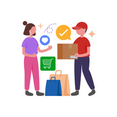 Speedy Same Day Delivery Vector Illustration