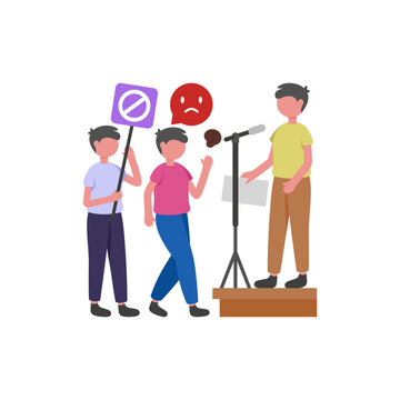 Voter Frustration With Politicians Vector Illustration