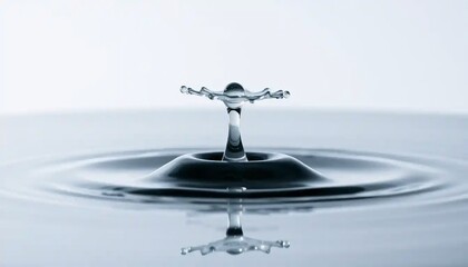 Clear Water drop with circular waves