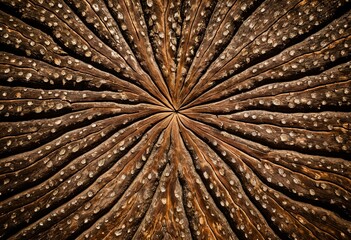 A close up of a wooden surface with water droplets.