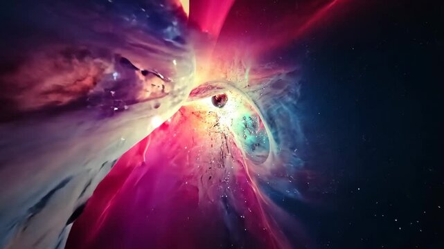 The radiant glow of the Orion Nebula, M42, a stellar nursery where new stars are born amidst clouds of gas and dust, a cosmic oasis of stellar birth