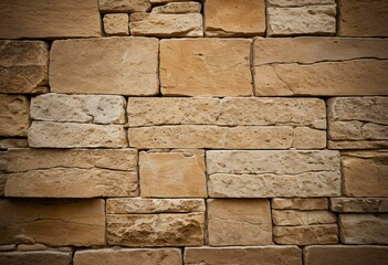 Obraz premium A close up of a stone wall with a brown background.