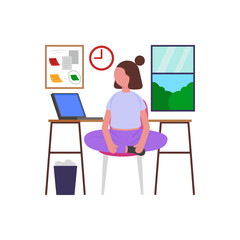Fototapeta premium Desk Yoga Stress Relief