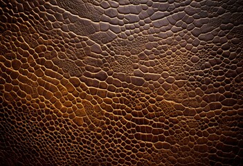 A close up of a brown snake skin texture.